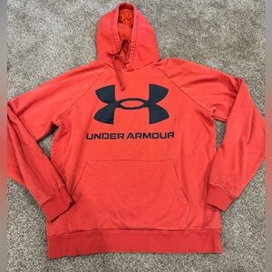 Under Armour Men's Red Hoodie with Black Logo